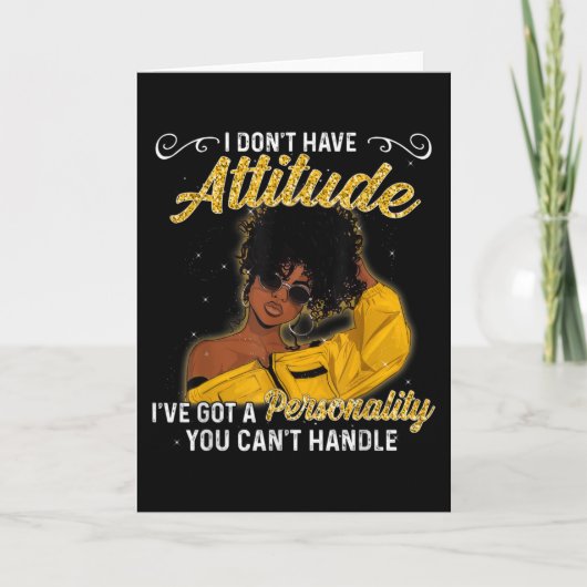 Afrikanisch-Amerikanische Melanin Queen Black Girl Karte (Vorderseite)