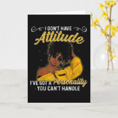 Afrikanisch-Amerikanische Melanin Queen Black Girl Karte (Gelbe Blume)