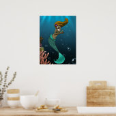 Afrikanisch-Amerikanische Mermaid Poster (Küche)