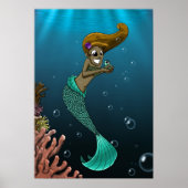 Afrikanisch-Amerikanische Mermaid Poster (Vorne)