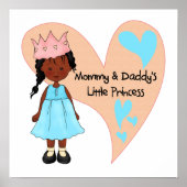 Afrikanisch-amerikanische Mommy und Daddy's Prinze Poster (Vorne)