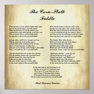 Afrikanisch-amerikanische Poesie Die Maisbühne Poster