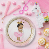 Afrikanisch-amerikanische Princess Baby Shower Pap Pappteller (Party)