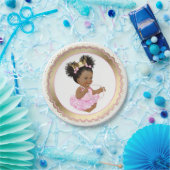 Afrikanisch-amerikanische Princess Baby Shower Pap Pappteller (Party)