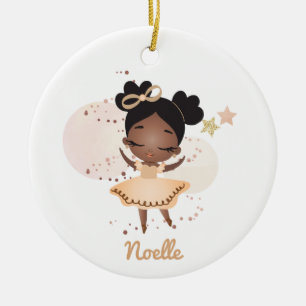 Afrikanisch-Amerikanische Prinzessin Ballerina mit Keramik Ornament