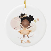 Afrikanisch-Amerikanische Prinzessin Ballerina mit Keramik Ornament (Hinten)