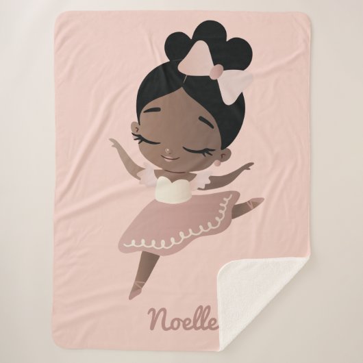 Afrikanisch-Amerikanische Prinzessin Ballerina mit Sherpadecke (Vorderseite)