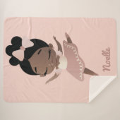 Afrikanisch-Amerikanische Prinzessin Ballerina mit Sherpadecke (Vorderseite (Horizontal))