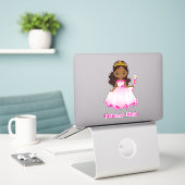 Afrikanisch-Amerikanische Prinzessin Custom-Cut Vi Aufkleber (Laptop auf Schreibtisch)
