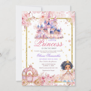 Afrikanisch-Amerikanische Prinzessin Girl Castle B Einladung