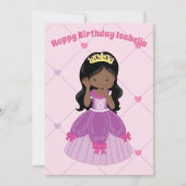 Afrikanisch-Amerikanische Prinzessin Girl Custom G Karte (Vorderseite)