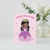 Afrikanisch-Amerikanische Prinzessin Girl Custom G Postkarte (Stehend Vorderseite)