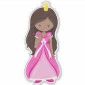 Afrikanisch-Amerikanische Prinzessin, Königin, Gou Aufkleber (Vorderseite)