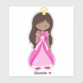 Afrikanisch-Amerikanische Prinzessin, Königin, Gou Aufkleber (Blatt)