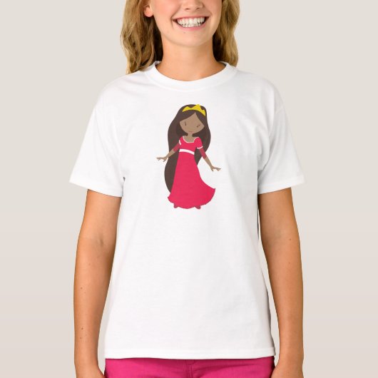 Afrikanisch-Amerikanische Prinzessin, Königin, Kro T-Shirt (Vorderseite)