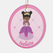 Afrikanisch-Amerikanische Prinzessin Niedlich Pink Keramik Ornament (Links)