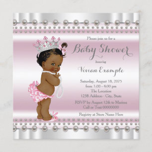 Afrikanisch-Amerikanische Prinzessin Pearl Ethnic Einladung