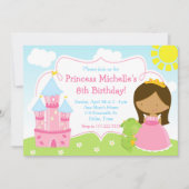 Afrikanisch-Amerikanische Prinzessin und Dragon zu Einladung (Vorderseite)