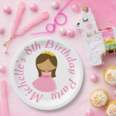 Afrikanisch-Amerikanische Prinzessin und Dragon zu Pappteller (Party)