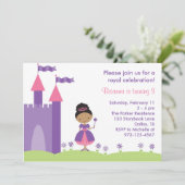 Afrikanisch-Amerikanische Prinzessin zum Geburtsta Einladung (Stehend Vorderseite)