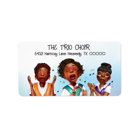 Afrikanisch-amerikanische Sänger Adressaufkleber (Vorne)