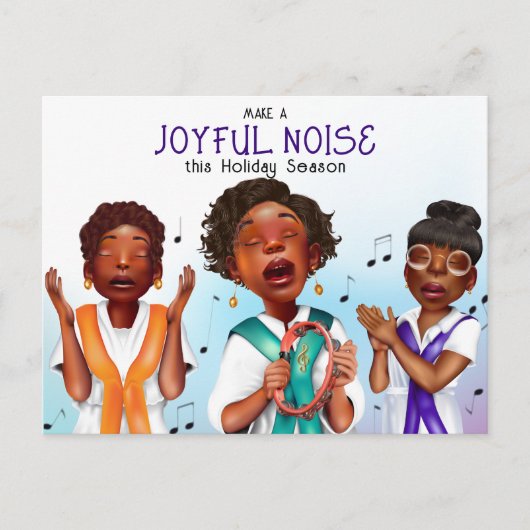 Afrikanisch-amerikanische Sänger Feiertagspostkarte (Vorderseite)