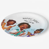 Afrikanisch-amerikanische Sänger Pappteller (Schrägansicht)