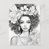 Afrikanisch-amerikanische Schönheit | Farbe Ihrer Postkarte (Vorderseite)