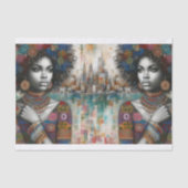 Afrikanisch-amerikanische Schönheit Seidenpapier (Vorderseite)