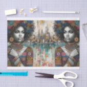 Afrikanisch-amerikanische Schönheit Seidenpapier (Handwerk)