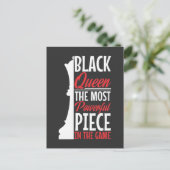 Afrikanisch-Amerikanische Schwarze Königin Am mäch Postkarte (Stehend Vorderseite)