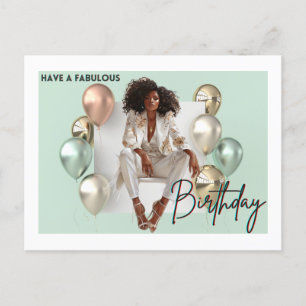 Afrikanisch-Amerikanische Schwarze Königin Melanin Feiertagspostkarte