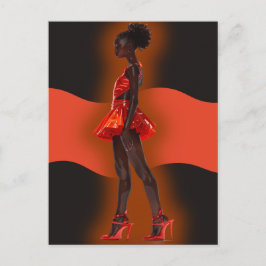 Afrikanisch-Amerikanische Schwarze Königin Melanin Feiertagspostkarte