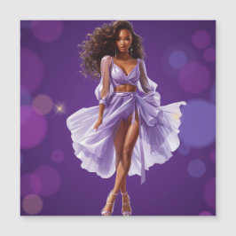 Afrikanisch-Amerikanische Schwarze Königin Melanin Magnetkarte