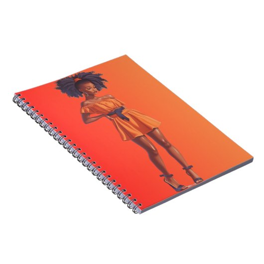 Afrikanisch-Amerikanische Schwarze Königin Melanin Notizblock (Rechte Seite)