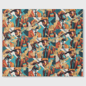 Afrikanisch-Amerikanische Schwarze Stadtmänner Geschenkpapier (Flach)