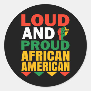 Afrikanisch-Amerikanische Schwarzgeschichte Runder Aufkleber