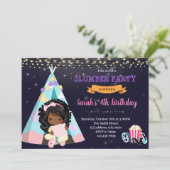 Afrikanisch-amerikanische Slumme-Party Einladung (Stehend Vorderseite)