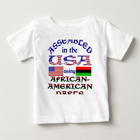 Afrikanisch-amerikanische Teile Baby T-shirt (Vorderseite)