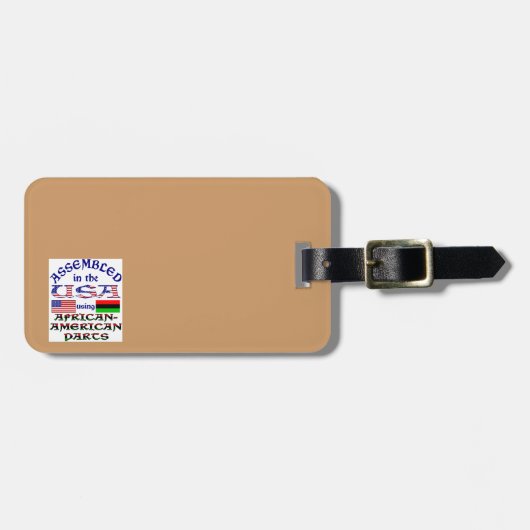 Afrikanisch-amerikanische Teile Gepäckanhänger (Vorderseite horizontal)