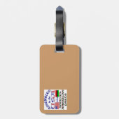 Afrikanisch-amerikanische Teile Gepäckanhänger (Rückseite vertikal)