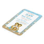 Afrikanisch-amerikanische Twin Boy's Blue Baby Sho Magnet (Linke Seite)