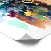 Afrikanisch-amerikanische Watercolor-Malerei Poster (Ecke)