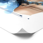 Afrikanisch-amerikanische Watercolor-Malerei Poster (Ecke)