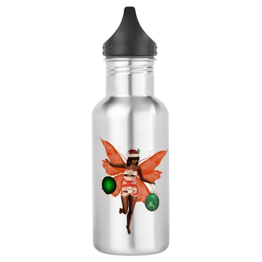 Afrikanisch-amerikanische Weihnachtscreme Wasserfl Edelstahlflasche (Links)