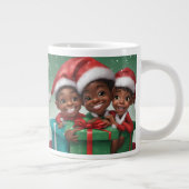 Afrikanisch-amerikanische Weihnachtself-Spezialitä Jumbo-Tasse (Rechts)