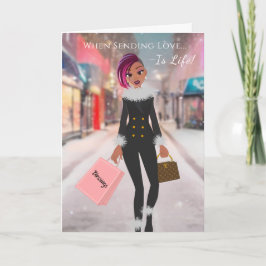 Afrikanisch-Amerikanische Weihnachtskarte Einladung