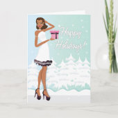 Afrikanisch-Amerikanische Weihnachtskarte Einladung (Vorderseite)