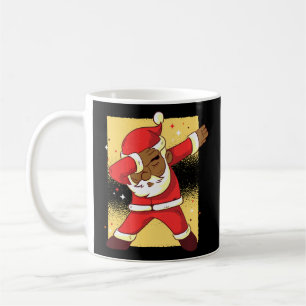 Afrikanisch-amerikanischer Santa Claus Dabbing Bla Kaffeetasse