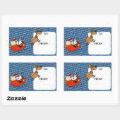 Afrikanisch-amerikanischer Santa Claus Kwanzaa Fei Rechteckiger Aufkleber (Blatt)